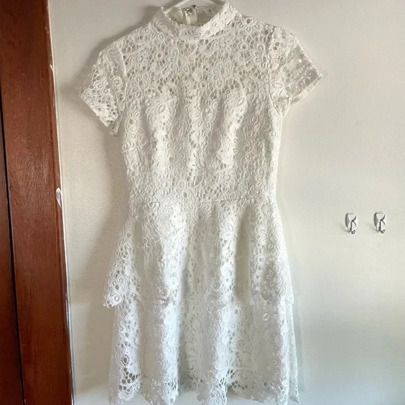 Missguided | Dresses | Beautiful White Crocheted Laced Dress | Poshmark